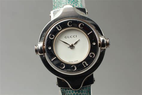 Vendesi Gucci [Exc] GUCCI GQ6600 Swiss Made Blue Bangle